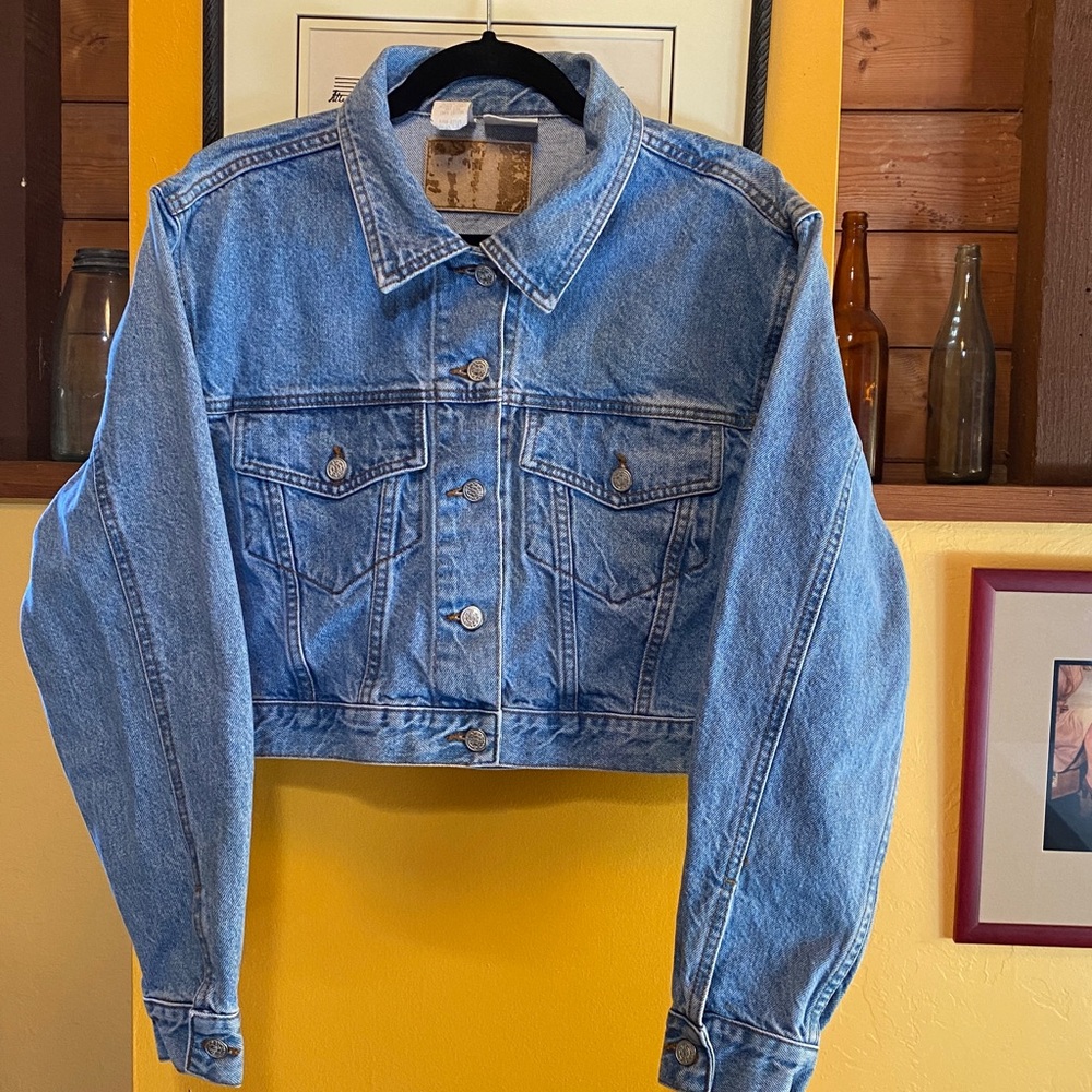 Vintage The London Jean Moda Int’l Cropped Cotton Denim Jacket